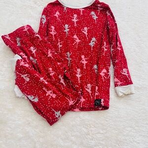 Bamboo bundle Red Fairy Print Kids Pajamas